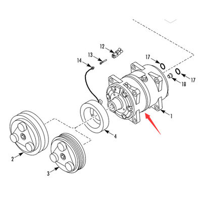Modèle d'assemblage de compresseur d'origine 1021118IRM pour Thermo King RV200