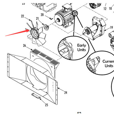 Modèle 4E20634G02 lame de ventilateur à condensateur d'origine pour Thermo King T-880Pro