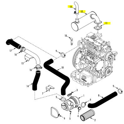 130983 3E71351G01 3E71352G01 Muffler pour unité de réfrigération SP THERMO KING Vendre (130983TKA /116173) pièces détachées