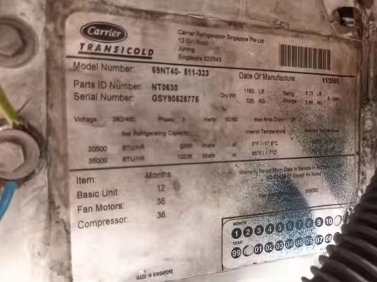 69NT40-511-323 Transformateur Carrier Accessoires d'occasion Pièces de réfrigération