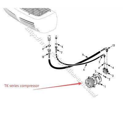 Compresseur d'origine THERMO KING TK15 TK16 TK21 TK31 sans huile disponible pour expédition aérienne pour l'unité de réfrigération de transport