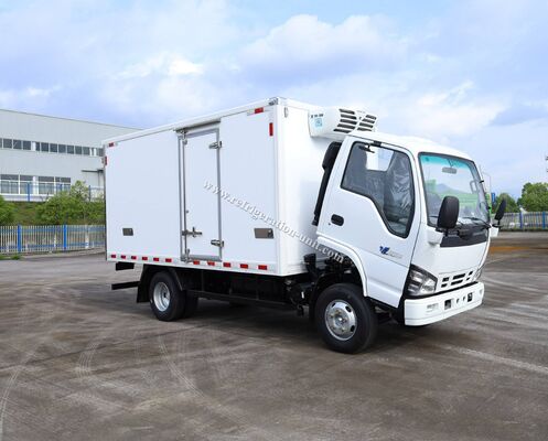 Châssis de camion de marque japonaise Isuzu 100p avec caisse réfrigérée de 4,1 mètres de longueur avec unités de réfrigération THERMO KING RV380V 4X2 Mini 3 tonnes camion réfrigéré avec congélateur de 2 tonnes