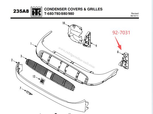 927031/92-7031 support de coque THERMO KING disponible pour le support de couverture T-600M T-800M T-780PRO T-780E T-680Pro T-880Pro T-980Pro