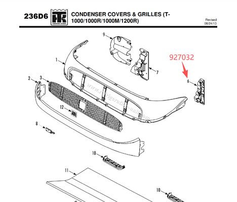 927032 92-7032 BRACKET - bobine (côté du moteur), ((T1000R/T1000M/T1200R) support de couverture